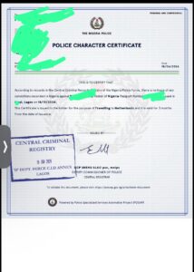 Police Character Certificate